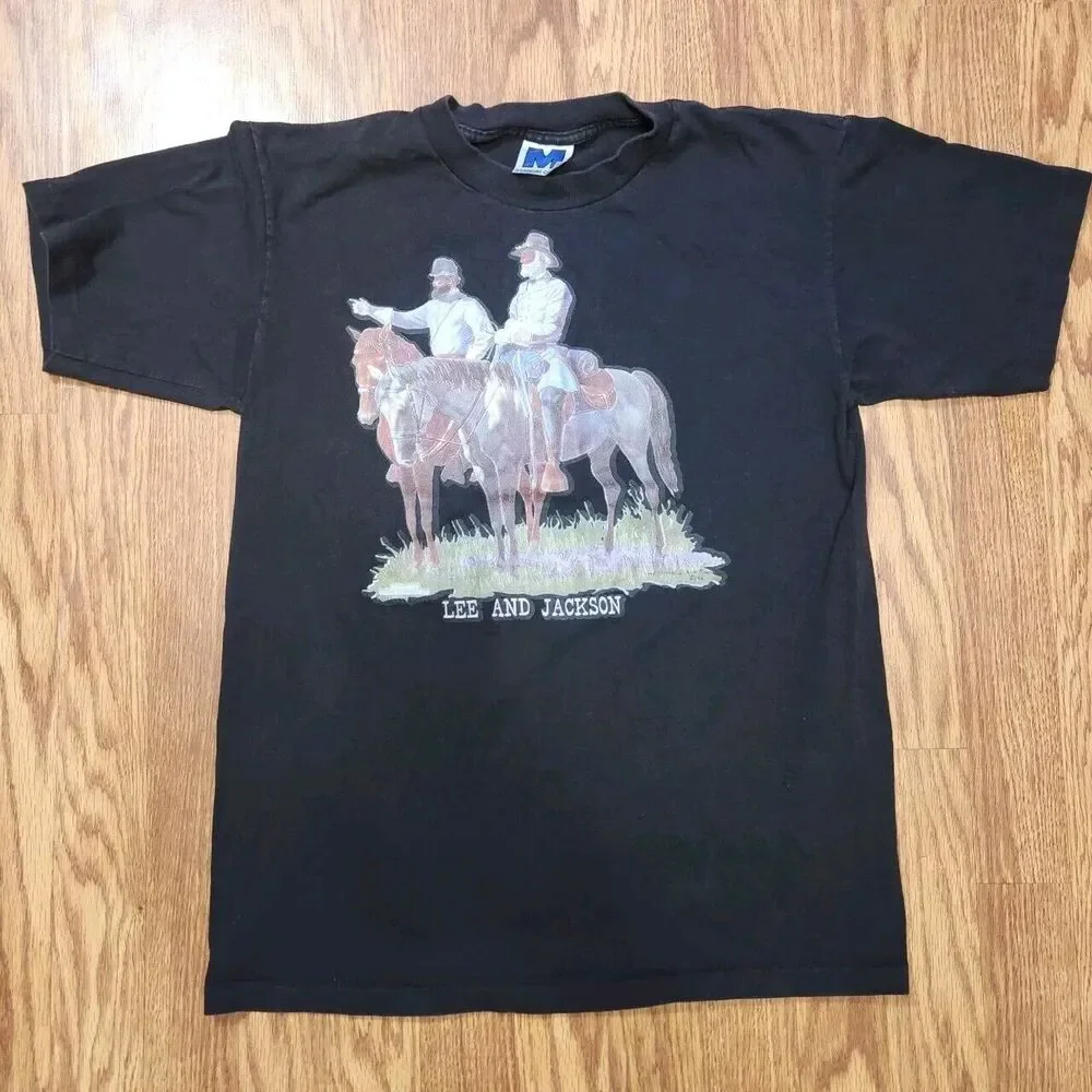 Vintage Lee And Jackson Mens Medium T Shirt Black Stadium Court